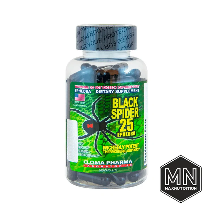 Cloma Pharma - Black Spider 25 Ephedra, 100 капсул