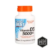 Doctor's Best - Витамин D3 (5000 ME) 125 мкг, 180 таблеток