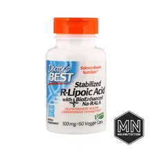 Doctor's Best - Стабилизированная R-липоевая кислота 100 мг, 60 капсул