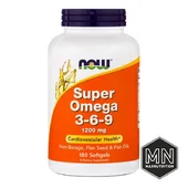 NOW - Super Omega 3-6-9 1200 мг, 180 капсул